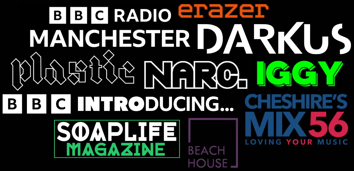 Logos for press companies that have featured June Holland
